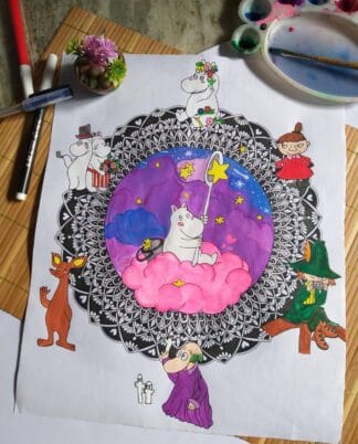 Moomin mandala art