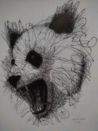 Panda Scribble Art by theDhami