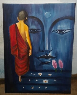lord buddha oil painting path to enlightenment