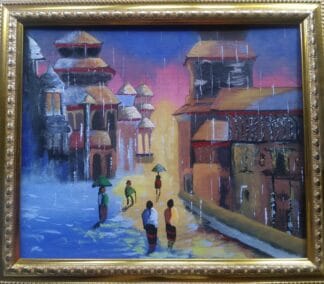 Durbar Square Painting ( Abstract Human Figures )