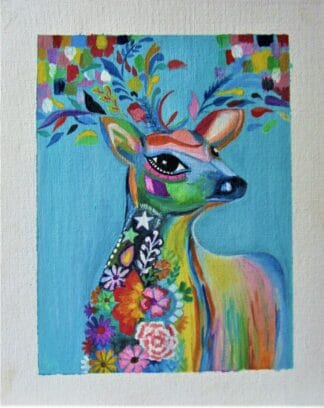 Colorful Deer- Visual arts